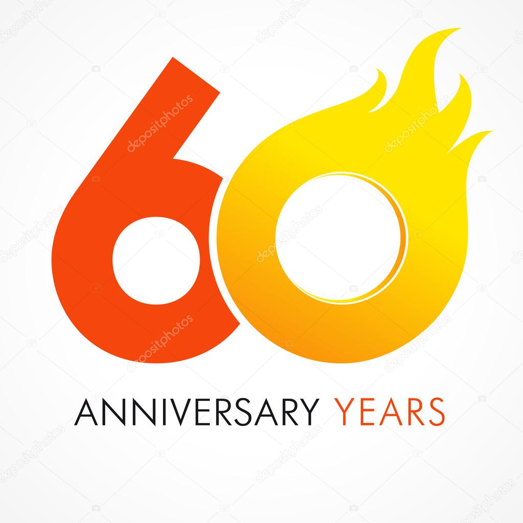 60 anniversary flame logo