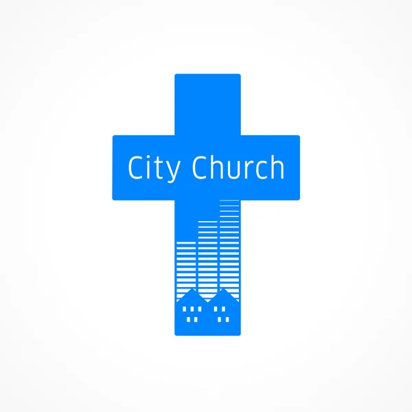 City cross logo — Stock Vector