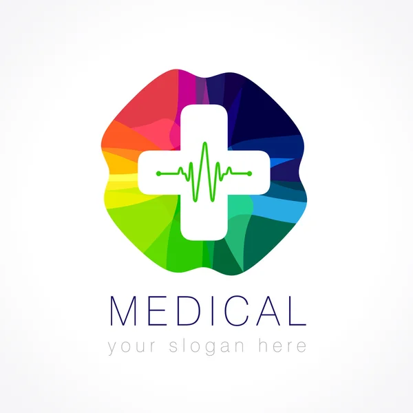 Logotipo de cor médica — Vetor de Stock