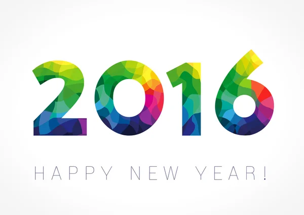 2016 tarjeta de color año nuevo — Vector de stock