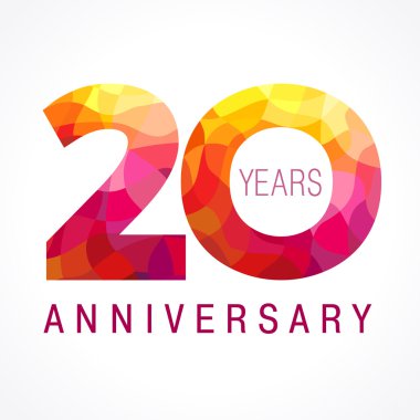 20 Yıldönümü kırmızı numarası.