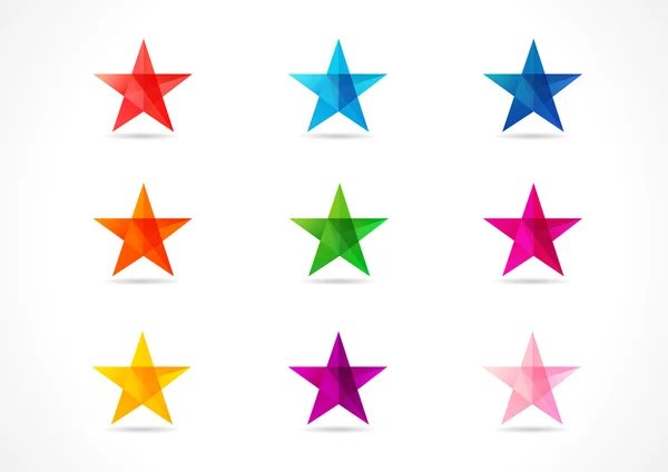Les étoiles vectorielles colorées . — Image vectorielle