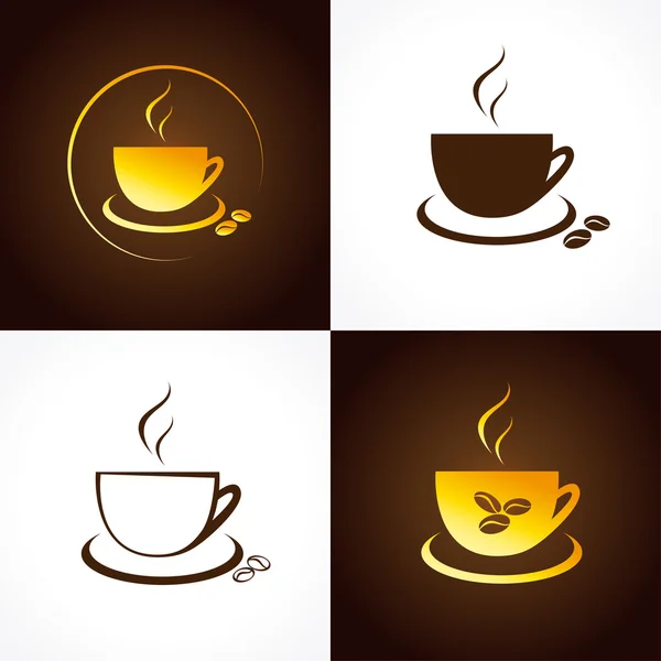 Café tasse logo . — Image vectorielle