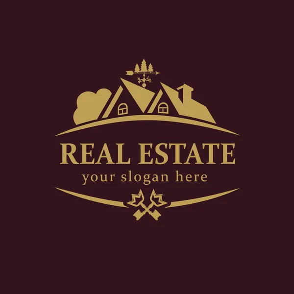 Real estate logo key — Stock Vector