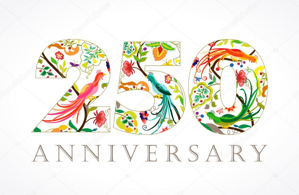 250 anniversary ethnic numbers. โ Stock Vector ยฉ Koltukov_Alek 86212716