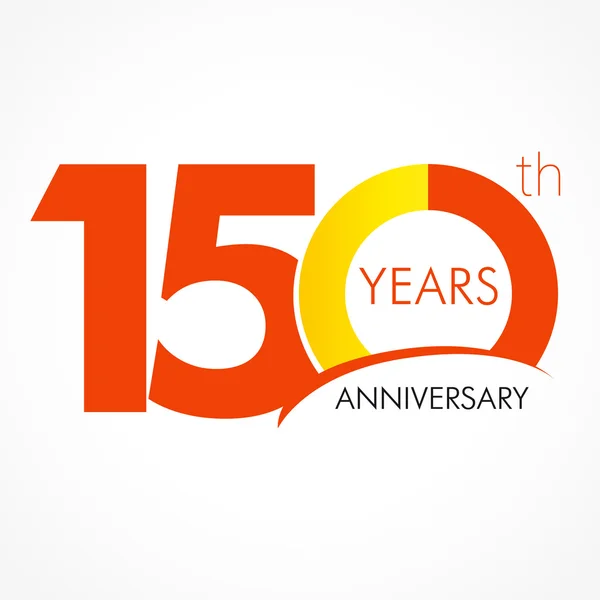 150 jaar verjaardagslogo — Stockvector