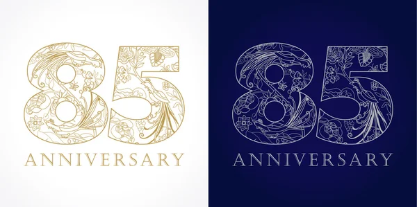 85 logo vintage anniversaire . — Image vectorielle