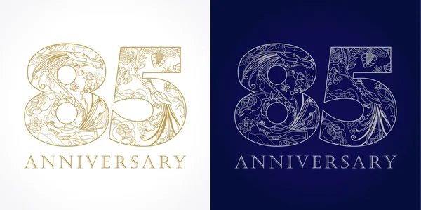 85 anniversario logo vintage . — Vettoriale Stock