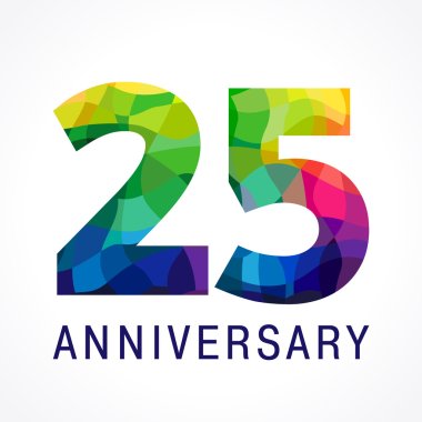 25 anniversary color logo. clipart