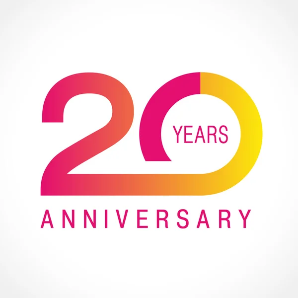 Logo classique 20 anniversaire . — Image vectorielle