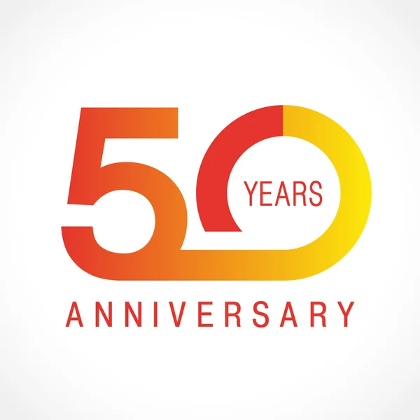 50 logo classique anniversaire . — Image vectorielle