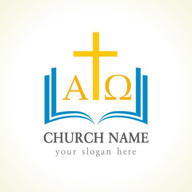 Alpha and Omega church logo clipart
