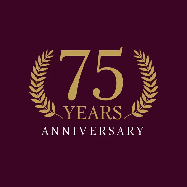 75 周年記念ロイヤル ロゴ — ストックベクタ