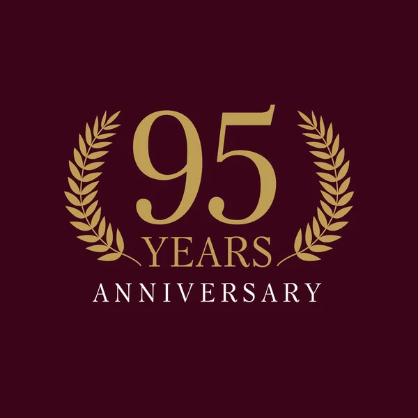 95 aniversario logotipo real — Vector de stock