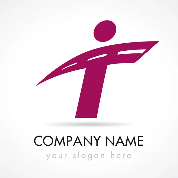 T logo de la empresa — Vector de stock