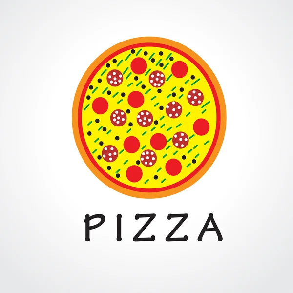 Піца колір логотип . — стоковий вектор