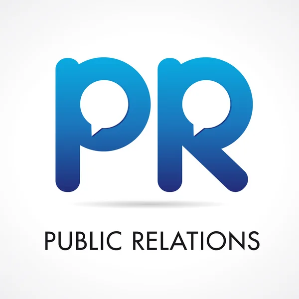 Relations publiques PR logo — Image vectorielle