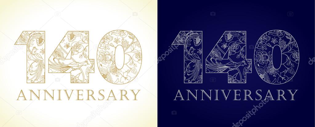 140 anniversary vintage logo.