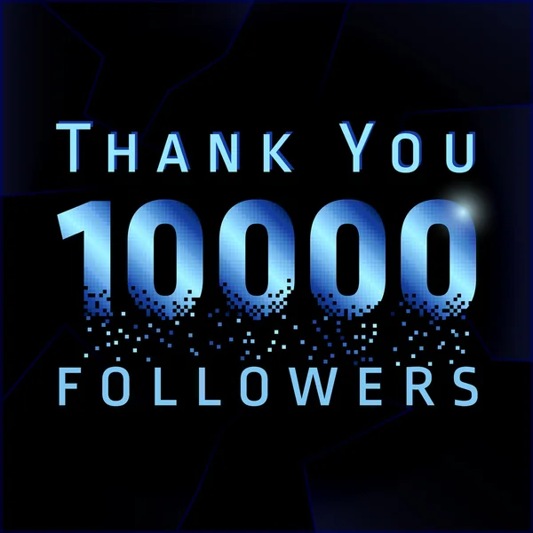 Danke 10000 Follower-Zahlen. — Stockvektor