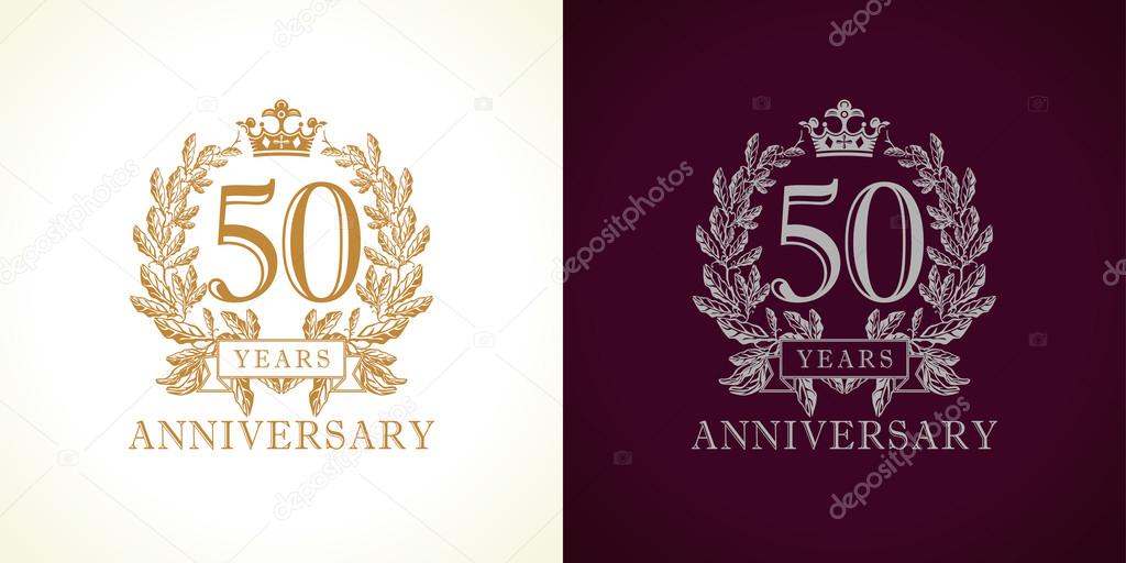 50 anniversary luxury logo.