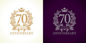 Luxus-Logo zum 70. Geburtstag