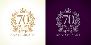 70 anniversary luxury logo clipart