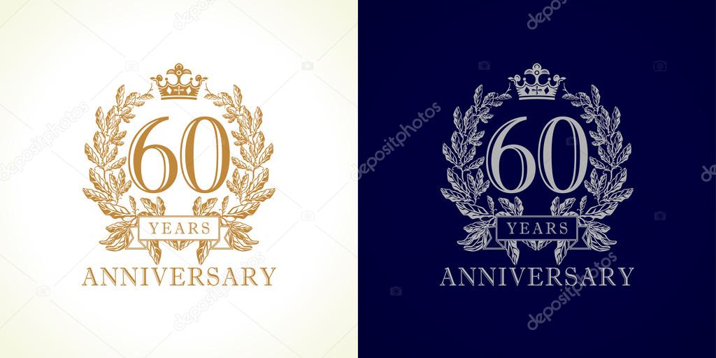 60 anniversary luxury logo