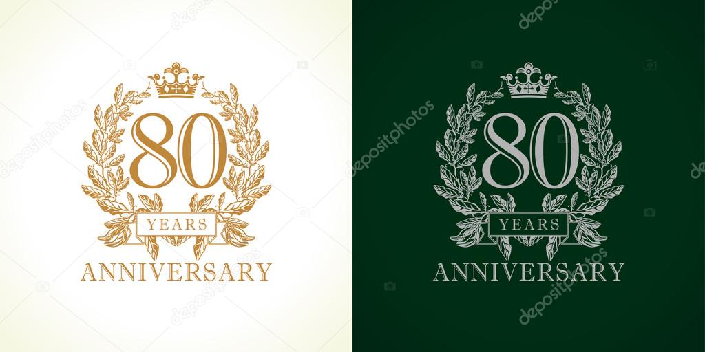 80 anniversary luxury logo