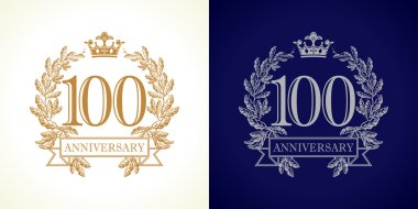 100 anniversary luxury logo. clipart