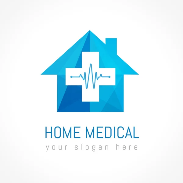 Home logotipo médico — Vetor de Stock