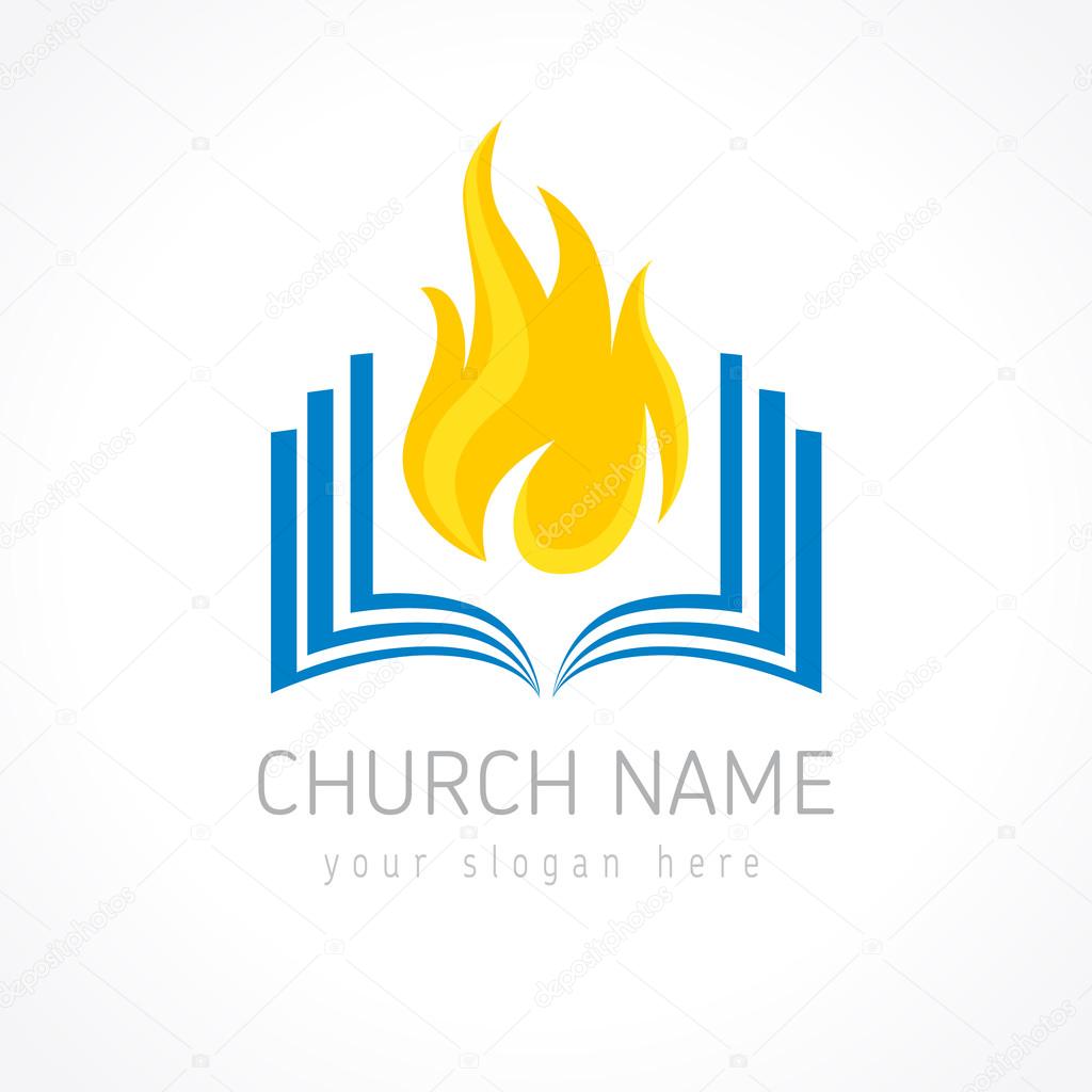 church flame bible logo