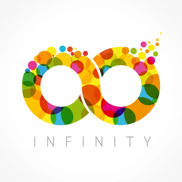 Infinity kleurenlogo — Stockvector