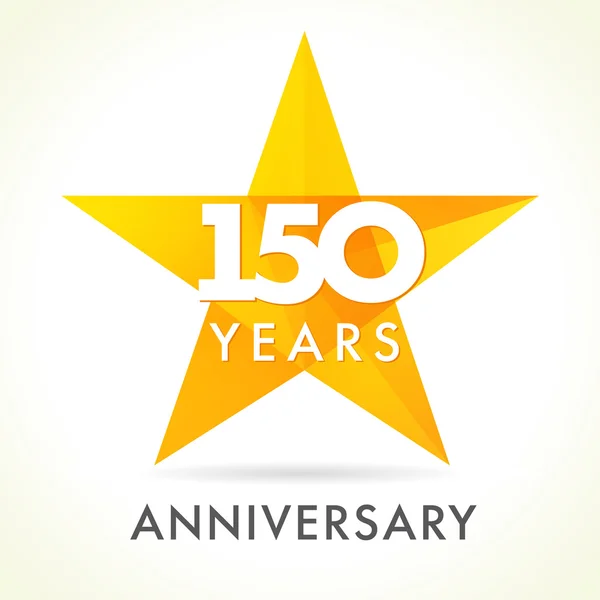 150 výročí star logo — Stockový vektor