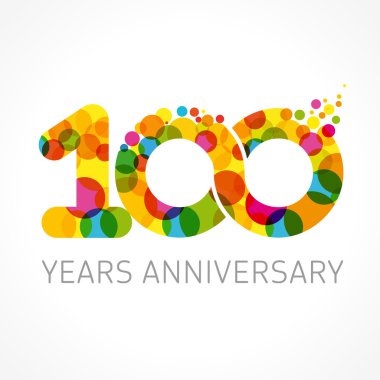 100 yıl yıldönümü sonsuz renkli logo