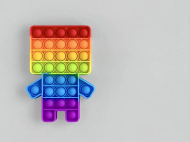 Renkli anti-stres patlat onu oyuncak, çocuklar ve yetişkinler için silikon duyusal hareketlilik, basit gamze