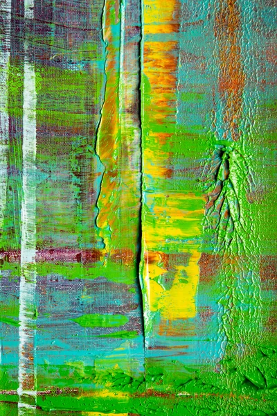 Lienzo pintado abstracto. Pinturas al óleo en una paleta . —  Fotos de Stock