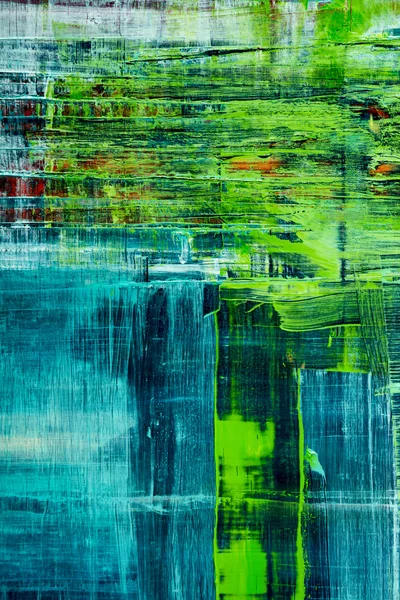 Lienzo pintado abstracto. Pinturas al óleo en una paleta . — Foto de Stock
