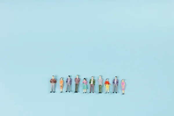 Comunidade de pessoas, conceito de união em fundo azul com espaço de cópia para texto do anúncio . — Fotografia de Stock