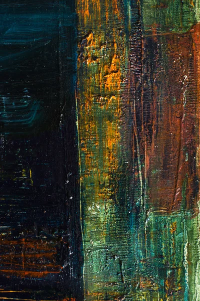 Abstracte gepijnigd canvas. Borstel en olieverf op een palet. — Stockfoto