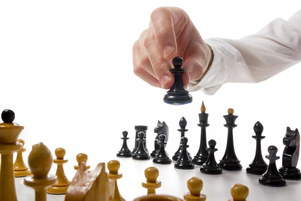 ビジネス コンセプト戦略、リーダーシップ、チームと成功。チェス — ストック写真