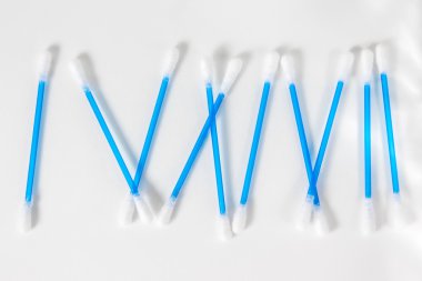 hygienic Q-tips isolated on white background