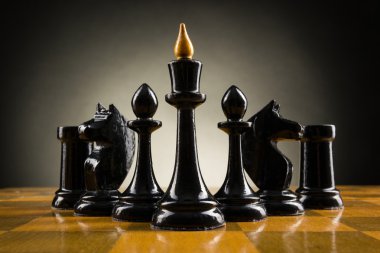 Satranç yüz yüze, ilk adım. Metin için yer kopyalayın