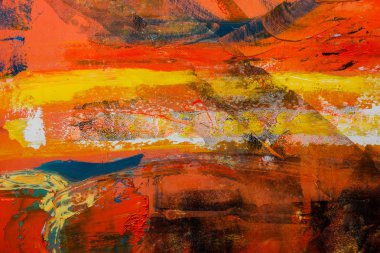 Soyut tuval boyalı. Yağlı boya bir palet üzerinde. Renkli arka plan.