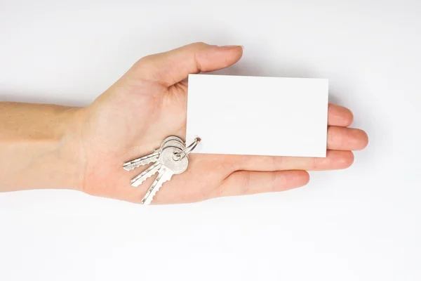 Real Estate Concept. Paper blank business card — ストック写真