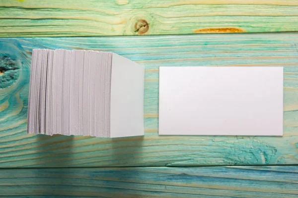 Beyaz boş kurumsal kimlik paketi kartvizit ziyaret, Hediyelik — Stok fotoğraf