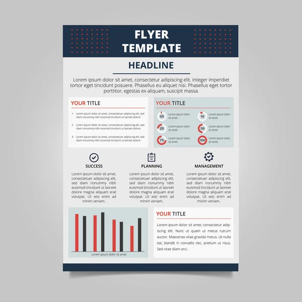 Modern Informational Flyer Template — Stock Photo, Image