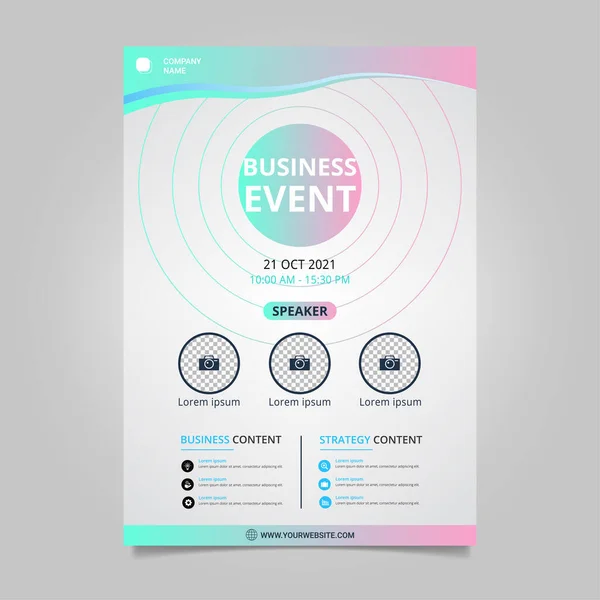 Modern Business Event Brochures Template — Stock Photo, Image