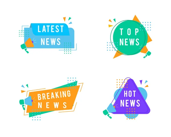 Colorful Latest News Banner Collection — Stock Photo, Image