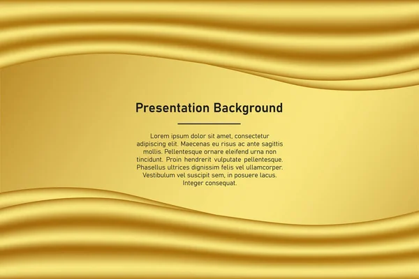 Hintergrund Der Goldwellen Präsentation — Stockfoto