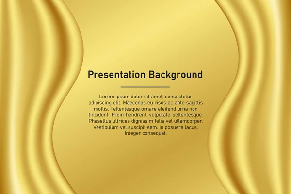 Gold wave background for business presentation